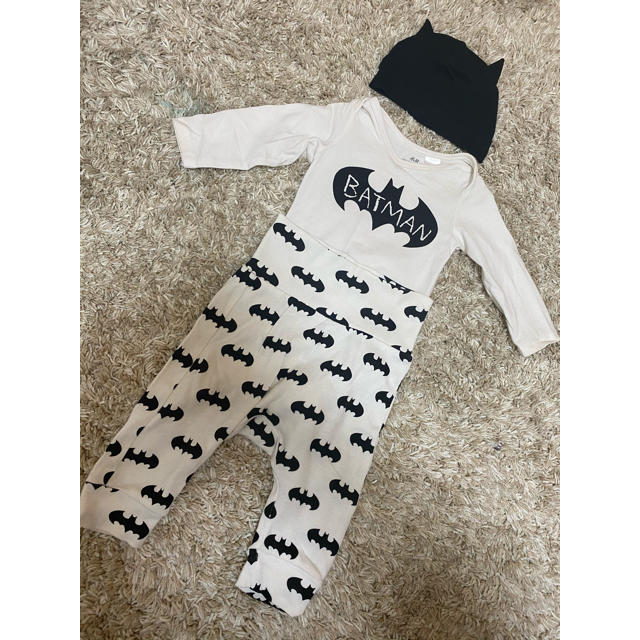 H&M(エイチアンドエム)のBATMAN ロンパースセット キッズ/ベビー/マタニティのベビー服(~85cm)(ロンパース)の商品写真