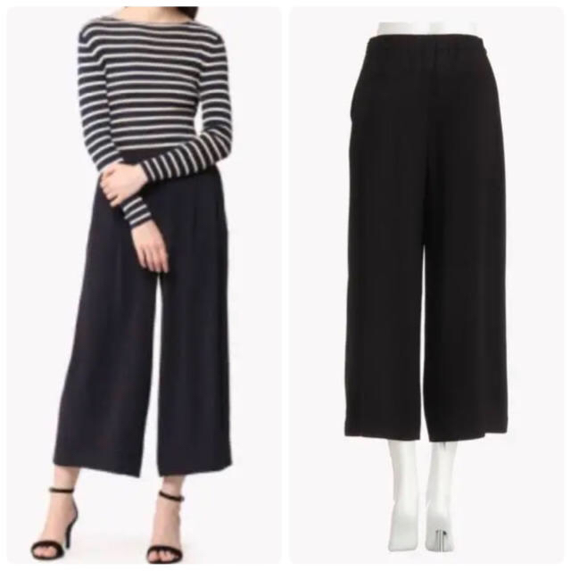 theory luxe LIFT ワイドクロップドパンツ ブラック 36 クロップド ...
