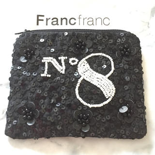 フランフラン(Francfranc)のFrancfranc BLACKスパンコールポーチ(ポーチ)