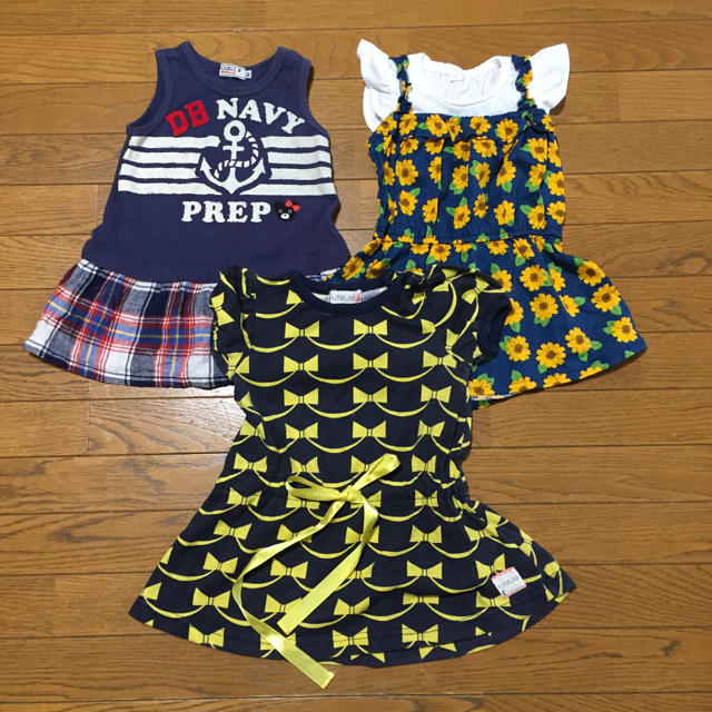 DOUBLE.B(ダブルビー)のミキハウス ワンピース&チュニック セット 70 80 キッズ/ベビー/マタニティのベビー服(~85cm)(ワンピース)の商品写真