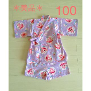 サンリオ(サンリオ)のk_o☆様専用＊美品＊サンリオ女の子甚平＊100＊ボンボンリボン＊マイメロ＊(甚平/浴衣)