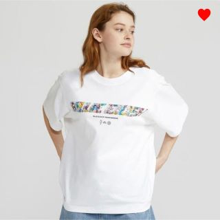 ユニクロ(UNIQLO)のユニクロ ビリー アイリッシュ 村上隆 UT Tシャツ WHITE 白 XL (Tシャツ(半袖/袖なし))