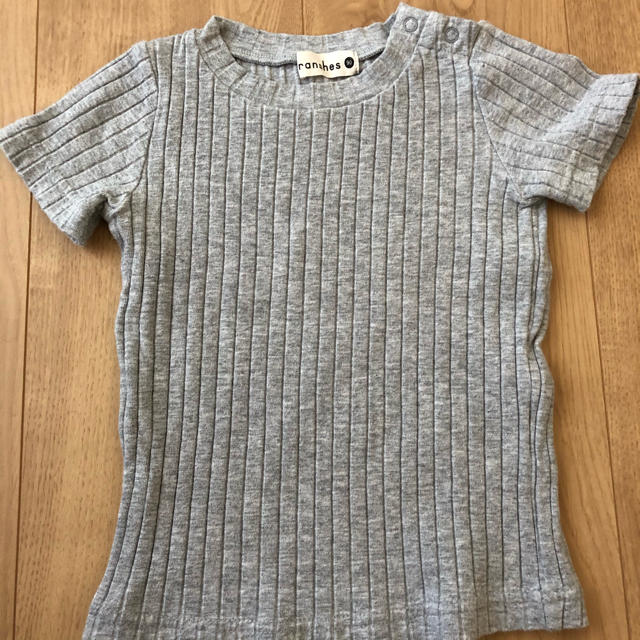 Branshes(ブランシェス)のブランシェス　リブT グレー キッズ/ベビー/マタニティのキッズ服女の子用(90cm~)(Tシャツ/カットソー)の商品写真