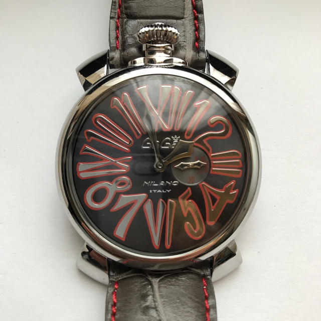 最安値お得 ガガミラノ クォーツ 正規品 美品 マヌアーレスリム46mm