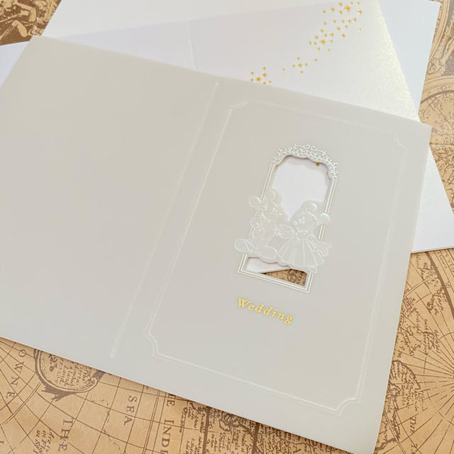Disney(ディズニー)の結婚式　ディズニー　スターリースカイ　招待状 ハンドメイドの文具/ステーショナリー(カード/レター/ラッピング)の商品写真