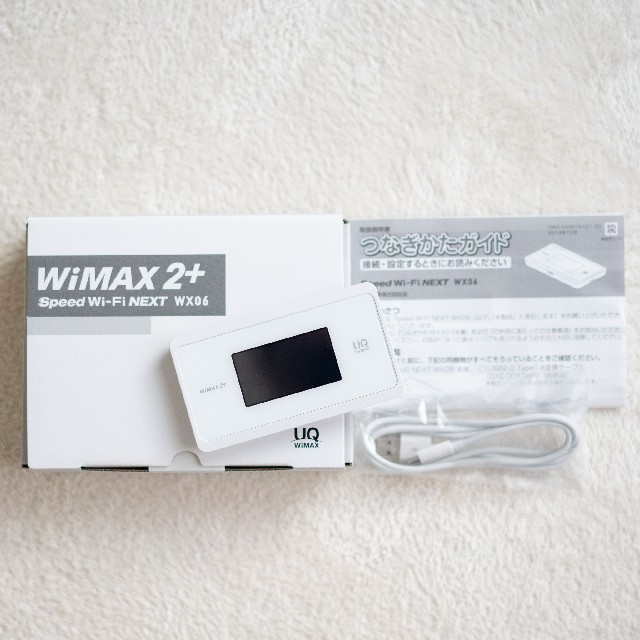 NEC(エヌイーシー)のWiMAX WX06 本体 ポケットWi-Fi スマホ/家電/カメラのスマートフォン/携帯電話(その他)の商品写真