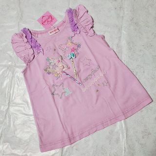 メゾピアノ(mezzo piano)のメゾピアノ☆キャンディアップリケ タンクトップ(Tシャツ/カットソー)