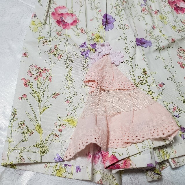 Souris(スーリー)のスーリー☆ストレッチ花柄ptパンツ キッズ/ベビー/マタニティのキッズ服女の子用(90cm~)(パンツ/スパッツ)の商品写真