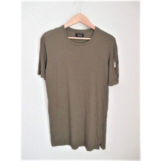 ザラ(ZARA)の☆ZARA ザラ デザイン ミリタリー Tシャツ 半袖/メンズ/S☆カーキ(Tシャツ/カットソー(半袖/袖なし))