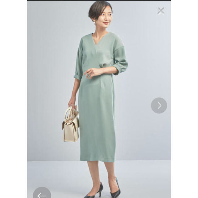 UNITED ARROWS green label relaxing(ユナイテッドアローズグリーンレーベルリラクシング)のwork trip outfits ◆CSカシュクールワンピース　S レディースのワンピース(ひざ丈ワンピース)の商品写真