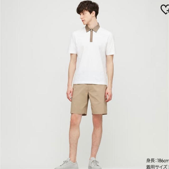 UNIQLO(ユニクロ)のUNIQLO × theory 感動イージーショートパンツ Lサイズ ベージュ メンズのパンツ(ショートパンツ)の商品写真