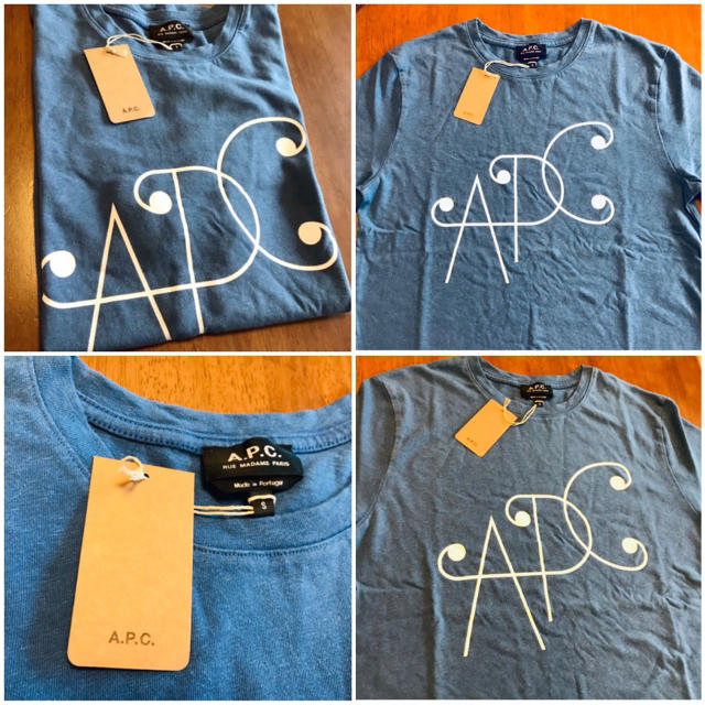 《新品》【A.P.C 音符のようなロゴTシャツ(Sサイズ)】