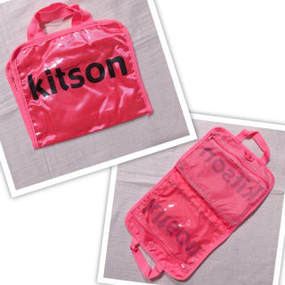 キットソン(KITSON)のkitson キットソン　ビニールバッグ　ポーチ　旅行　お風呂　プール　ピンク(ポーチ)