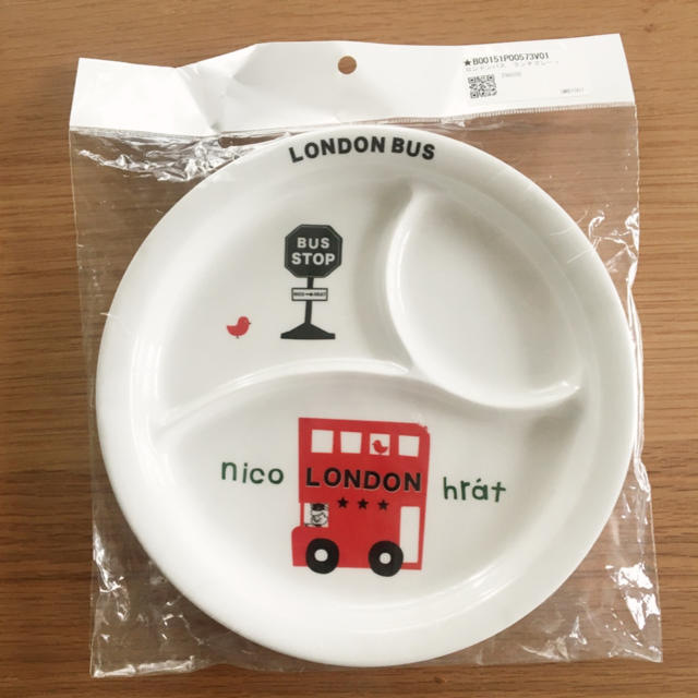 nicohrat(ニコフラート)のランチプレート　ロンドンバスのお皿 キッズ/ベビー/マタニティの授乳/お食事用品(離乳食器セット)の商品写真