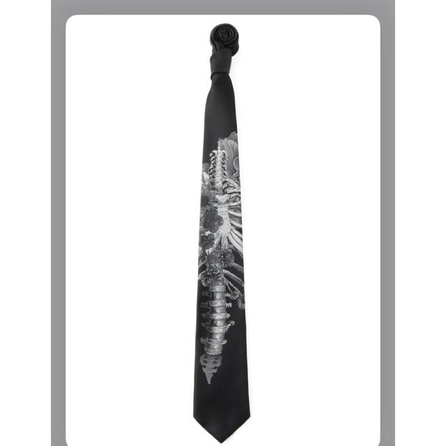 ヨウジヤマモトSilk Satin Bones and Flowers Regular Tie