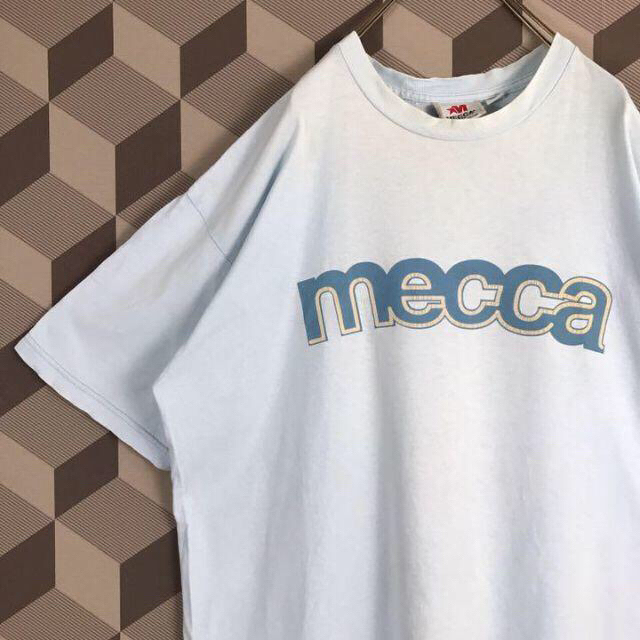 〜00s　MECCA USA　全面ロゴデザイン　刺繍タグ　開襟コットンシャツXL