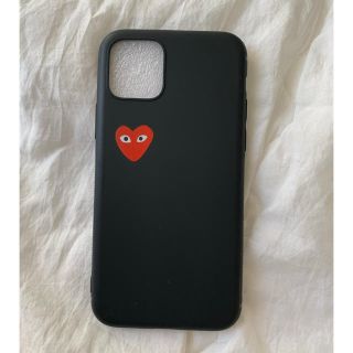 コムデギャルソン(COMME des GARCONS)のギャルソン　♡ iPhoneケース　iPhone11pro シリコン　黒(iPhoneケース)