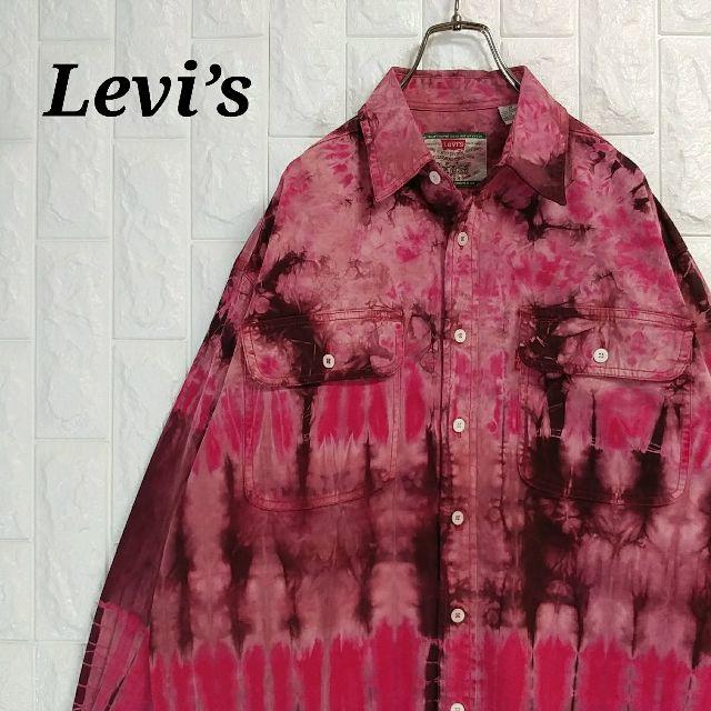 Levi's(リーバイス)のリーバイス 後染め タイダイ柄 コットンシャツ USA古着 メンズのトップス(シャツ)の商品写真