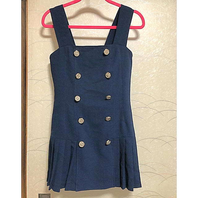 FOREVER 21(フォーエバートゥエンティーワン)の【値下！】Forever21💙金ボタンマリンジャンスカ❤️ レディースのワンピース(ミニワンピース)の商品写真