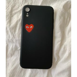 コムデギャルソン(COMME des GARCONS)のギャルソン　♡ iPhoneケース　iPhoneXR シリコン　黒(iPhoneケース)