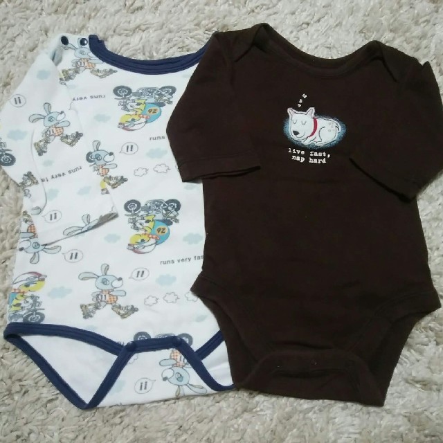 babyGAP(ベビーギャップ)の60size＆70size　GAP長袖ロンパース キッズ/ベビー/マタニティのベビー服(~85cm)(ロンパース)の商品写真