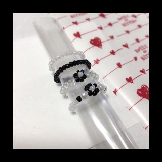 韓国ビーズ♡リング ハンドメイド(リング(指輪))