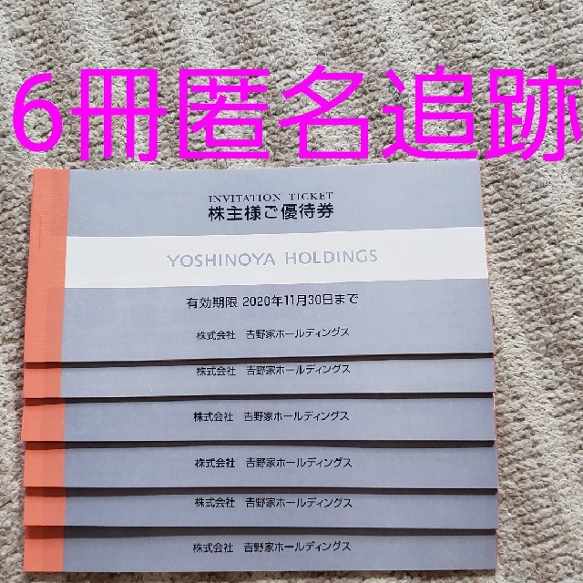 吉野家ホールディングス株主優待6冊