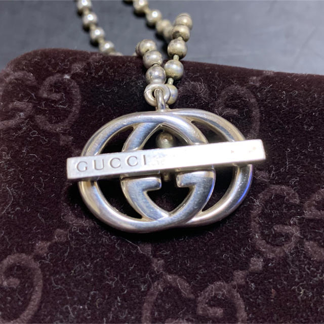 再入荷 GUCCI ネックレス グッチ インターロッキング G ボールチェーン