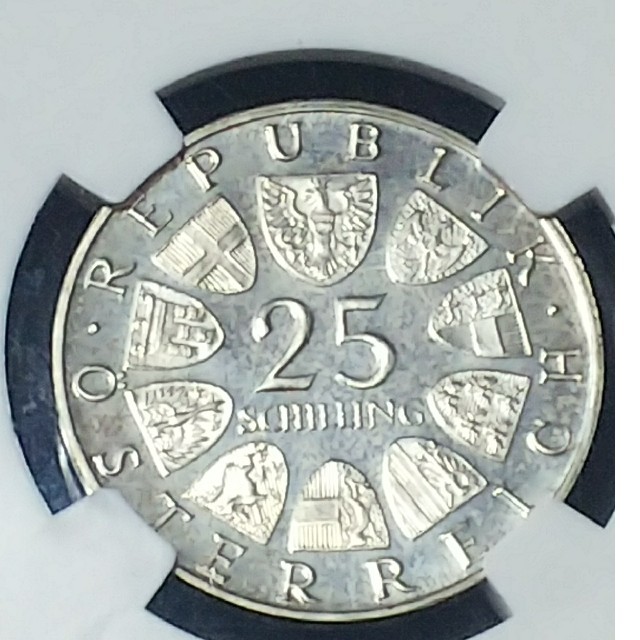 マリアテレジア 25シリング銀貨 NGC-PF66CAMEO 1967の通販 by タクヤ's ...