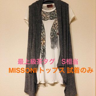 ミッソーニ(MISSONI)のMISSONI だまし絵　トップス　試着のみ♡42 S相当(Tシャツ(半袖/袖なし))