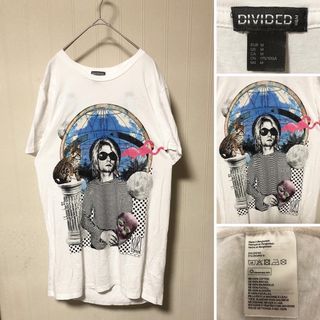 エイチアンドエム(H&M)のNIRVANA カートコバーン ビッグプリント ロング丈 Tシャツ H&M(Tシャツ/カットソー(半袖/袖なし))