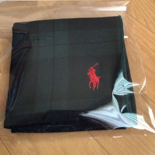 ポロラルフローレン(POLO RALPH LAUREN)の新品　POLO ポロラルフローレン　ミニタオル　タオルハンカチ　ブラックウォッチ(ハンカチ/ポケットチーフ)