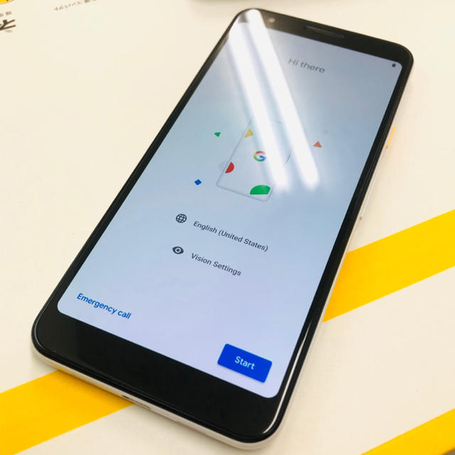 ジャンク SoftBank Pixel 3a 64GB ホワイト 2-504