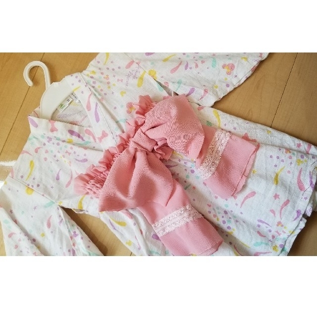 まつ様　専用　　浴衣風　ワンピース　 キッズ/ベビー/マタニティのキッズ服女の子用(90cm~)(甚平/浴衣)の商品写真