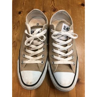 コンバース(CONVERSE)のコンバース　ベージュ　24.5センチ(スニーカー)