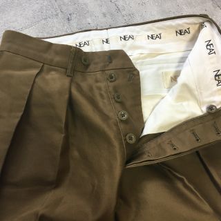 NEAT ニート パンツ KHAKI カーキ ギザモールスキン テーパードの通販