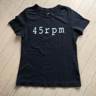 フォーティーファイブアールピーエム(45rpm)の45rpm  ブラックTシャツ(サイズ1) 🌟美品(Tシャツ(半袖/袖なし))