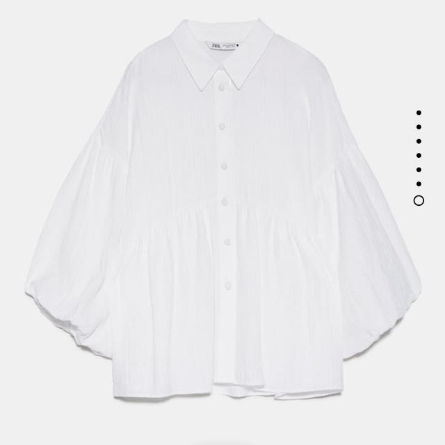 ZARA(ザラ)のZARA 今季　テクスチャー入りボリュームブラウス　S 新品未使用 レディースのトップス(シャツ/ブラウス(長袖/七分))の商品写真