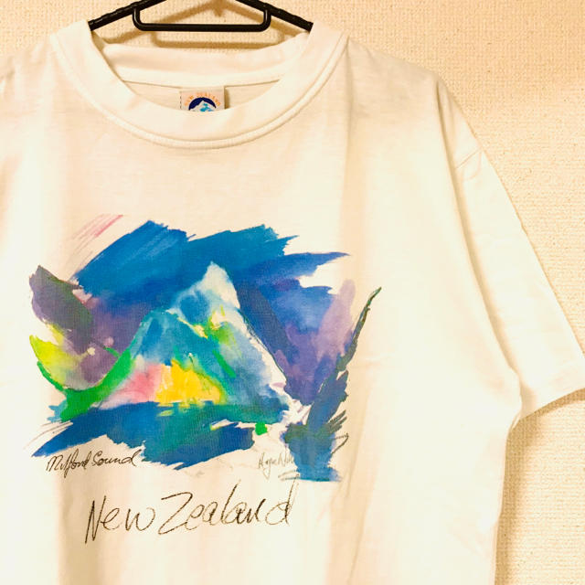 90s アート　ヴィンテージ  Tシャツ　　白　ニュージーランド