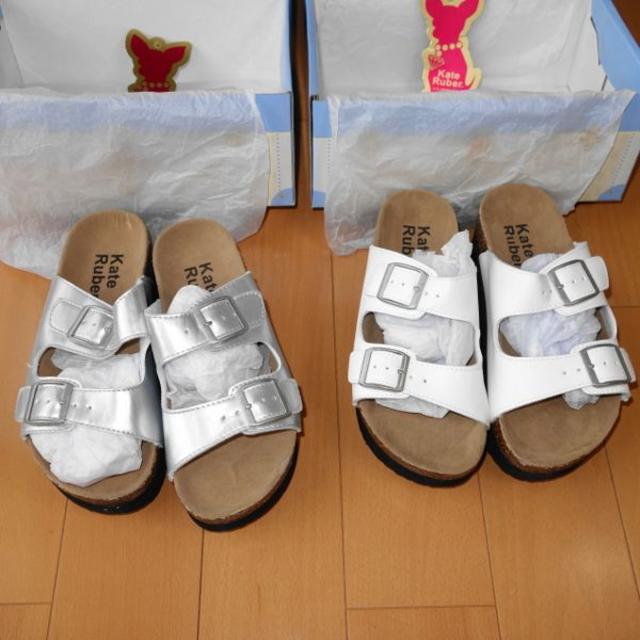 ✨筋トレ美脚サンダル✨ケイトルーバー サンダル 2色セット レディースの靴/シューズ(サンダル)の商品写真