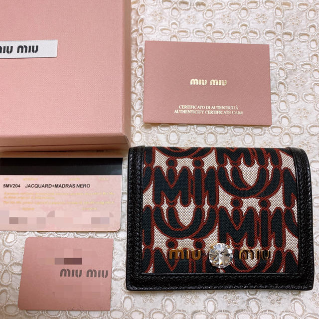 未使用正規品 miumiu レアMMPARISコラボ マドラスモノグラム財布