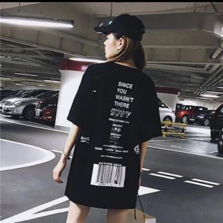 【週末SALE】オーバーサイズ　ユニセックス　ストリート　韓国風　Tシャツ(Tシャツ(半袖/袖なし))