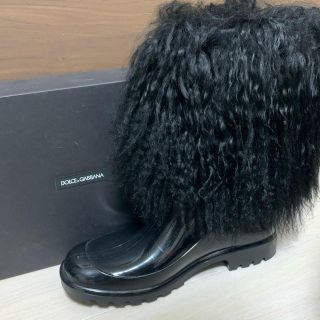 ドルチェアンドガッバーナ(DOLCE&GABBANA)の正規ドルガバ  ファー　ショートブーツ　ドルチェアンドガッバーナ(ブーツ)