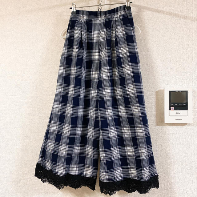 OLIVEdesOLIVE(オリーブデオリーブ)のチェックワイドパンツ/ OLIVE des OLIVE レディースのパンツ(カジュアルパンツ)の商品写真