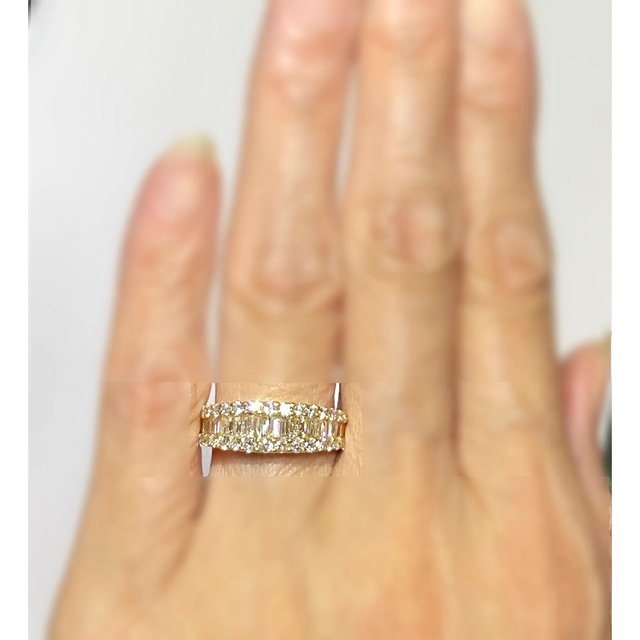 【新品】 高品質  K18  1.0ct  ダイヤモンド  リング レディースのアクセサリー(リング(指輪))の商品写真