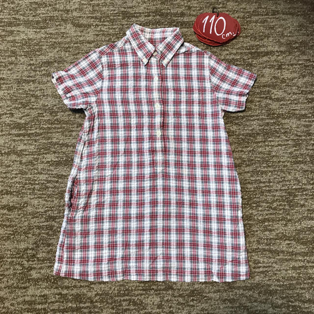 UNIQLO(ユニクロ)のユニクロ　110㎝　チェック柄ワンピース キッズ/ベビー/マタニティのキッズ服女の子用(90cm~)(ワンピース)の商品写真