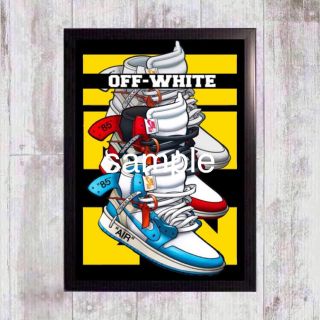 ナイキ(NIKE)のOFF-WHITE × NIKE AIR JORDAN 1 額付き(スニーカー)