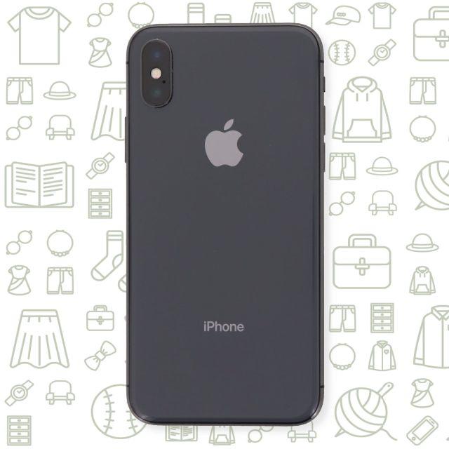 iPhone(アイフォーン)の【C】iPhoneX/64/au スマホ/家電/カメラのスマートフォン/携帯電話(スマートフォン本体)の商品写真