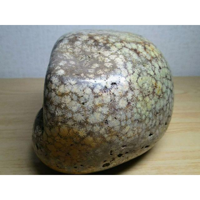 キナリ・ベージュ-津軽・花紋石 965g 錦石• 碧玉 ジャスパー 原石 鑑賞 ...
