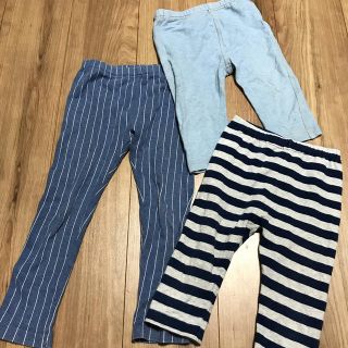 ユニクロ(UNIQLO)の子ども用　レギンス3枚セット(パンツ/スパッツ)